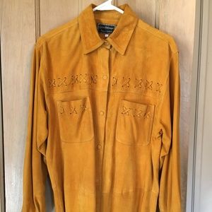 Couture Golden Tan Suede Shirt Galerie Birkemeyer